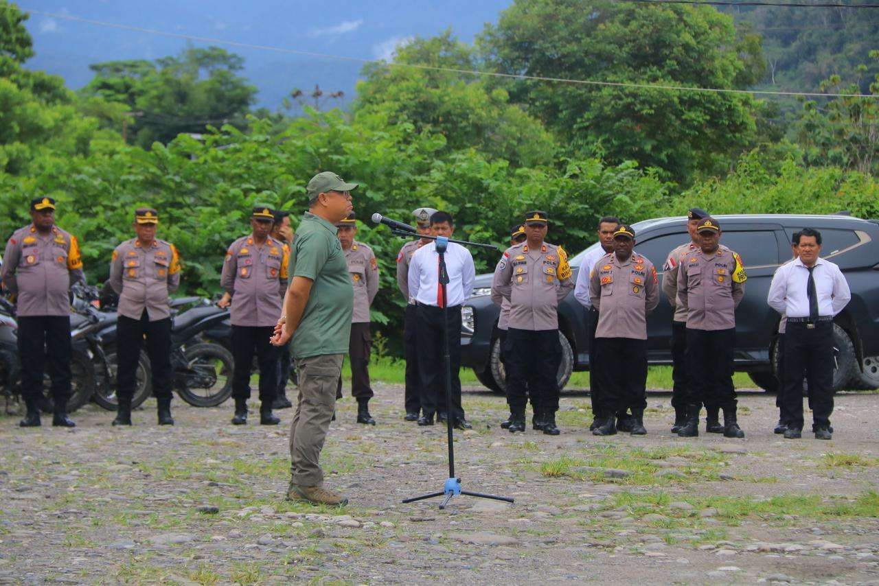 Wakapolres Yalimo Memimpin Secara Langsung Pengamanan