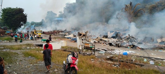 OTK Lakukan Pembakaran di Distrik Elelim, Yalimo