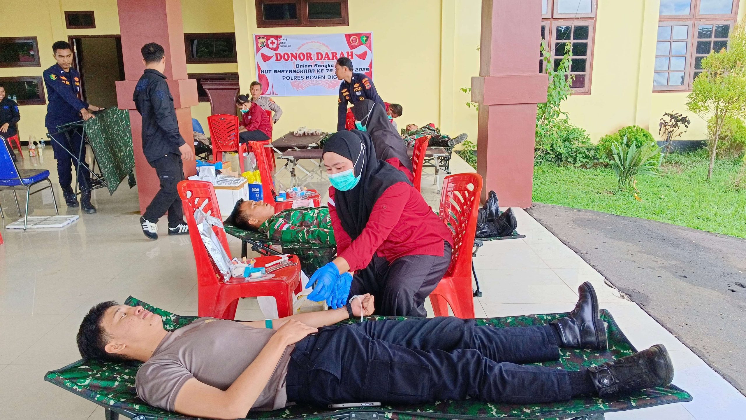 Polres Boven Digoel Gelar Donor Darah